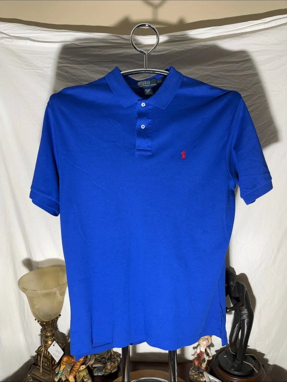 Ralph Lauren Men's Polo in Bright Blue with Red Pony